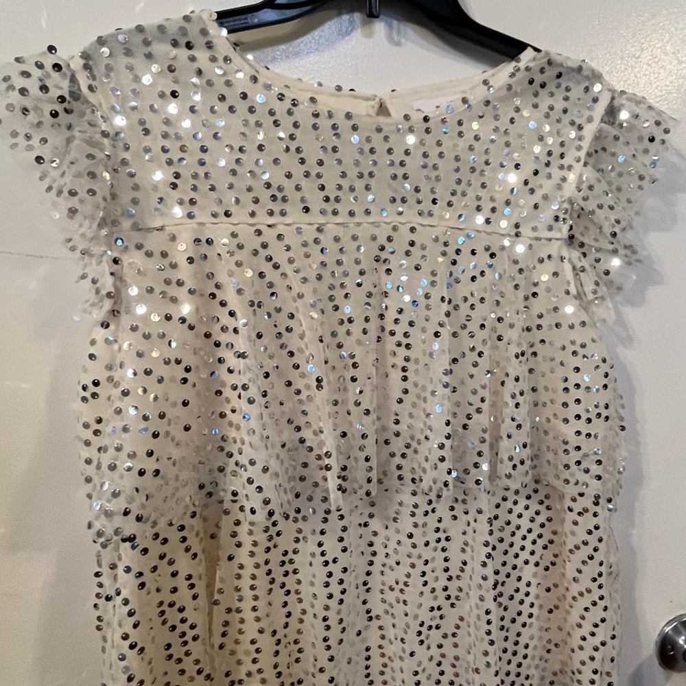 Sparkling short sleeve blouse